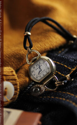 グリュエン ミニハンドバック型の女性用アンティーク腕時計 【1940年頃】-W1548-3