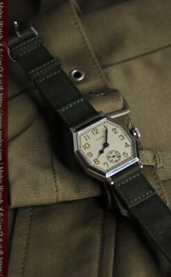 縦長八角形 エルジンのアンティーク腕時計 【1929年頃】-W1549-10