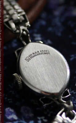 グリュエン 可愛いリボン飾りのアンティーク腕時計 【1950年頃】-W1550-15