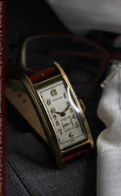 ロンジンの細身で縦長の上品なアンティーク腕時計 【1940年頃】-W1551-13