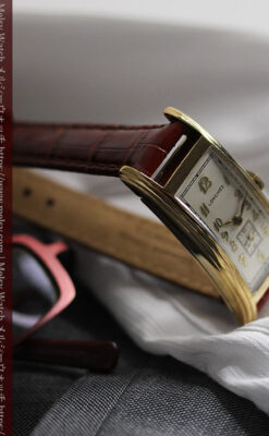 ロンジンの細身で縦長の上品なアンティーク腕時計 【1940年頃】-W1551-16