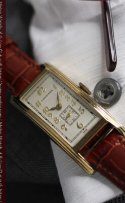 ロンジンの細身で縦長の上品なアンティーク腕時計 【1940年頃】-W1551-4