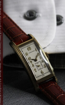 ロンジンの細身で縦長の上品なアンティーク腕時計 【1940年頃】-W1551-7