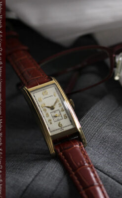 ロンジンの細身で縦長の上品なアンティーク腕時計 【1940年頃】-W1551-9