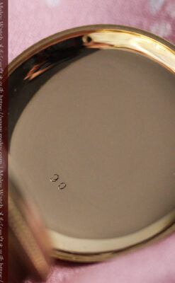 ウォルサム 14金無垢アンティーク懐中時計 翠玉とダイヤモンド 【1893年製】-P2146-20