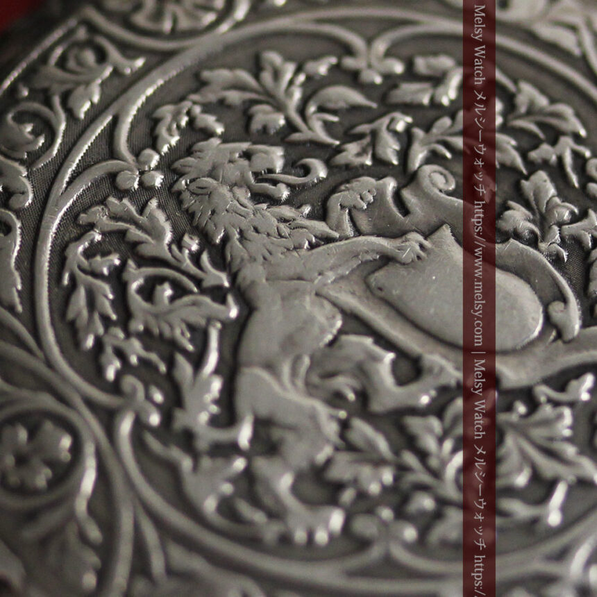 ロンジン 銀無垢アンティーク懐中時計 獅子と盾【1899年製】古典の極み-P2317-1
