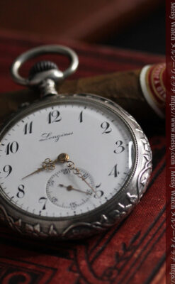 ロンジン 銀無垢アンティーク懐中時計 獅子と盾【1899年製】古典の極み-P2317-10