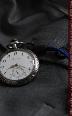 ロンジン 銀無垢アンティーク懐中時計 獅子と盾【1899年製】古典の極み-P2317-15