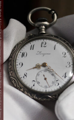 ロンジン 銀無垢アンティーク懐中時計 獅子と盾【1899年製】古典の極み-P2317-18