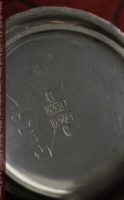 ロンジン 銀無垢アンティーク懐中時計 獅子と盾【1899年製】古典の極み-P2317-27