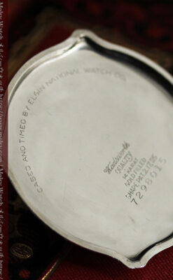 エルジン 特許を得た特殊な形のアンティーク懐中時計 【1927年製】-P2318-18