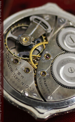 エルジン 特許を得た特殊な形のアンティーク懐中時計 【1927年製】-P2318-19