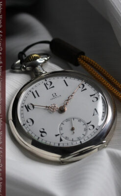 オメガの品格が伝わる銀無垢アンティーク懐中時計 【1907年製】-P2319-1