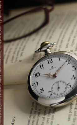 オメガの品格が伝わる銀無垢アンティーク懐中時計 【1907年製】-P2319-13