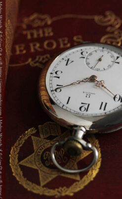 オメガの品格が伝わる銀無垢アンティーク懐中時計 【1907年製】-P2319-7