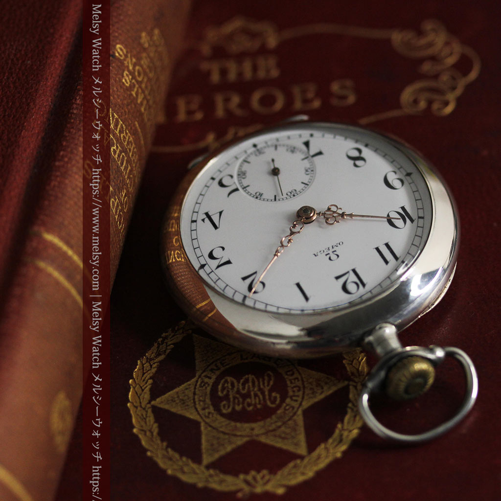 素晴らしい外見 OMEGA オメガ銀製アンティーク手巻き懐中時計