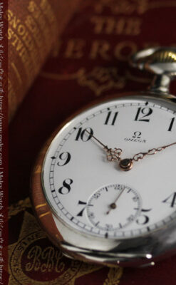 オメガの品格が伝わる銀無垢アンティーク懐中時計 【1907年製】-P2319-9