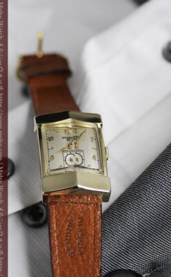 グリュエンの騎士の兜を彷彿とさせるアンティーク腕時計【1951年頃】-W1552-13