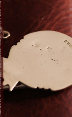 エナメルの赤竜の飾り 金無垢アンティーク懐中時計チェーン-C0498-28