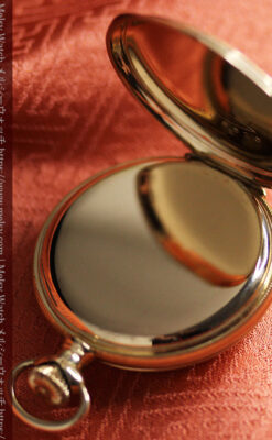 上品なケース装飾 ウォルサム金無垢アンティーク懐中時計 【1907年製】-P2320-21