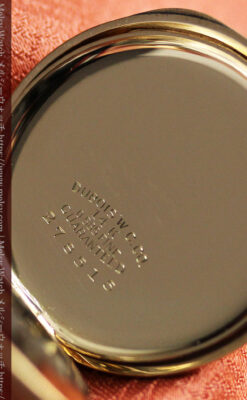 上品なケース装飾 ウォルサム金無垢アンティーク懐中時計 【1907年製】-P2320-22