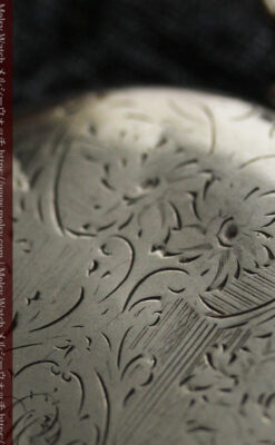 雰囲気よい古さ伝わる銀無垢アンティーク懐中時計 【1900年頃】-P2321-10