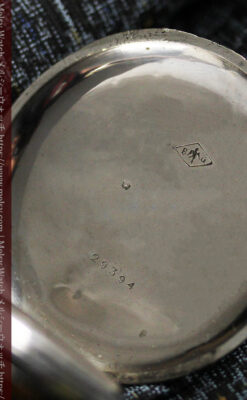 雰囲気よい古さ伝わる銀無垢アンティーク懐中時計 【1900年頃】-P2321-11