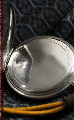 雰囲気よい古さ伝わる銀無垢アンティーク懐中時計 【1900年頃】-P2321-12