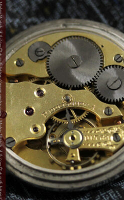 雰囲気よい古さ伝わる銀無垢アンティーク懐中時計 【1900年頃】-P2321-14