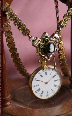 ヴァシュロン・コンスタンタン 18金無垢アンティーク懐中時計 【1880年頃】ネックレス-P2322-7