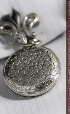 ティファニー 銀留め銀無垢アンティーク懐中時計 すずらん模様 【1913年製】-P2323-22