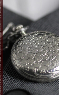 ティファニー 銀留め銀無垢アンティーク懐中時計 すずらん模様 【1913年製】-P2323-23