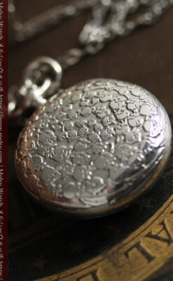 ティファニー 銀留め銀無垢アンティーク懐中時計 すずらん模様 【1913年製】-P2323-29