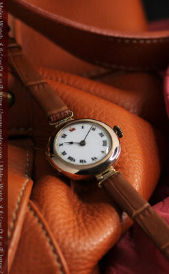 ロレックスの上品な女性用金無垢アンティーク腕時計 【1916年頃】-W1208-1