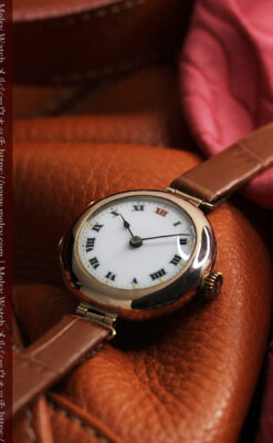 ロレックスの上品な女性用金無垢アンティーク腕時計 【1916年頃】-W1208-14