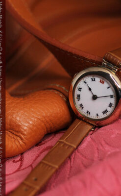 ロレックスの上品な女性用金無垢アンティーク腕時計 【1916年頃】-W1208-15