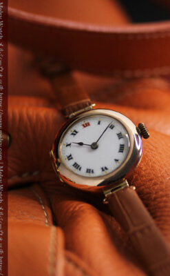 ロレックスの上品な女性用金無垢アンティーク腕時計 【1916年頃】-W1208-2