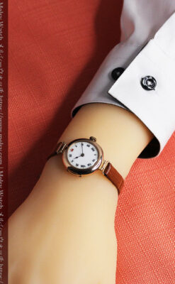 ロレックスの上品な女性用金無垢アンティーク腕時計 【1916年頃】-W1208-24