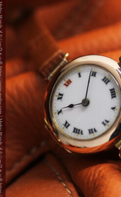 ロレックスの上品な女性用金無垢アンティーク腕時計 【1916年頃】-W1208-3