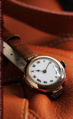 ロレックスの上品な女性用金無垢アンティーク腕時計 【1916年頃】-W1208-4