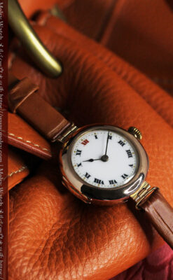 ロレックスの上品な女性用金無垢アンティーク腕時計 【1916年頃】-W1208-8