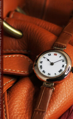 ロレックスの上品な女性用金無垢アンティーク腕時計 【1916年頃】-W1208-9