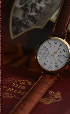 上品かつ特殊 オメガのアンティーク18金無垢腕時計 【1914年製】-W1553-14