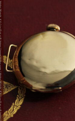 上品かつ特殊 オメガのアンティーク18金無垢腕時計 【1914年製】-W1553-22