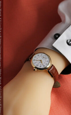 上品かつ特殊 オメガのアンティーク18金無垢腕時計 【1914年製】-W1553-27