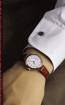 上品かつ特殊 オメガのアンティーク18金無垢腕時計 【1914年製】-W1553-29