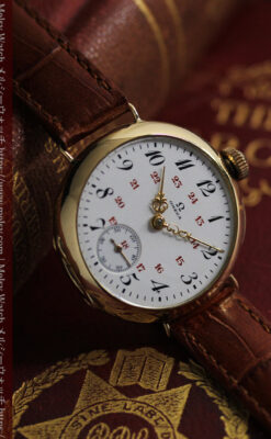 上品かつ特殊 オメガのアンティーク18金無垢腕時計 【1914年製】-W1553-4