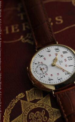 上品かつ特殊 オメガのアンティーク18金無垢腕時計 【1914年製】-W1553-6