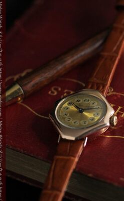 ロレックス縦長八角形 アンティーク金無垢腕時計 【1920年頃】-W1554-19