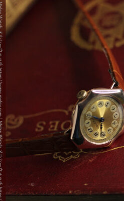 ロレックス縦長八角形 アンティーク金無垢腕時計 【1920年頃】-W1554-25